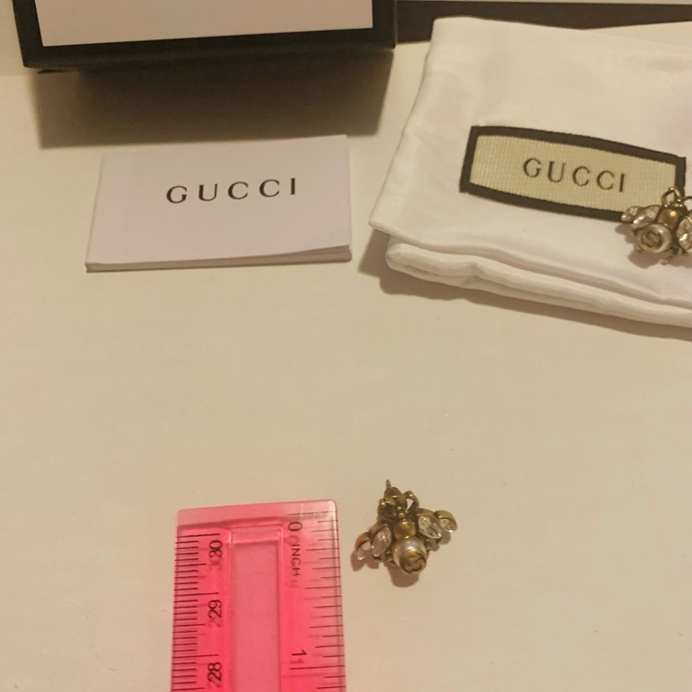 Gucci Bee earrings / Stud with crystals - Picture 6 of 8